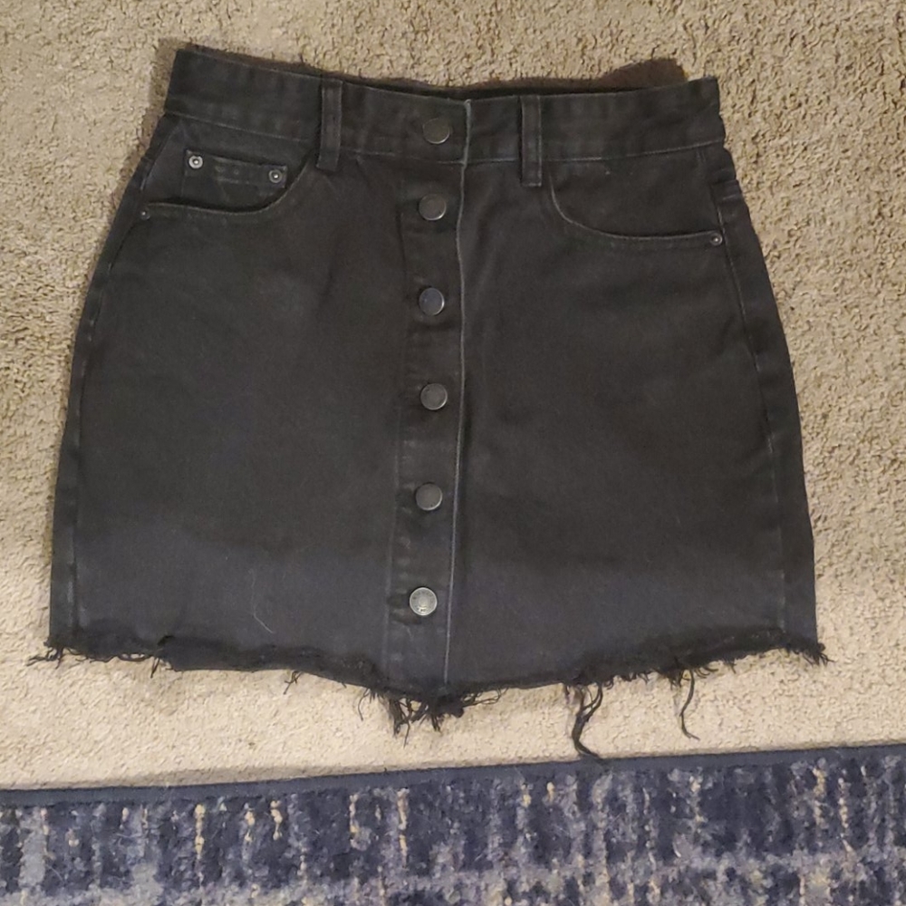 Black demin skirt